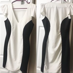 Sexy White and Black Hourglass Dress.